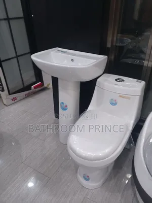 White Round Water Closet Set