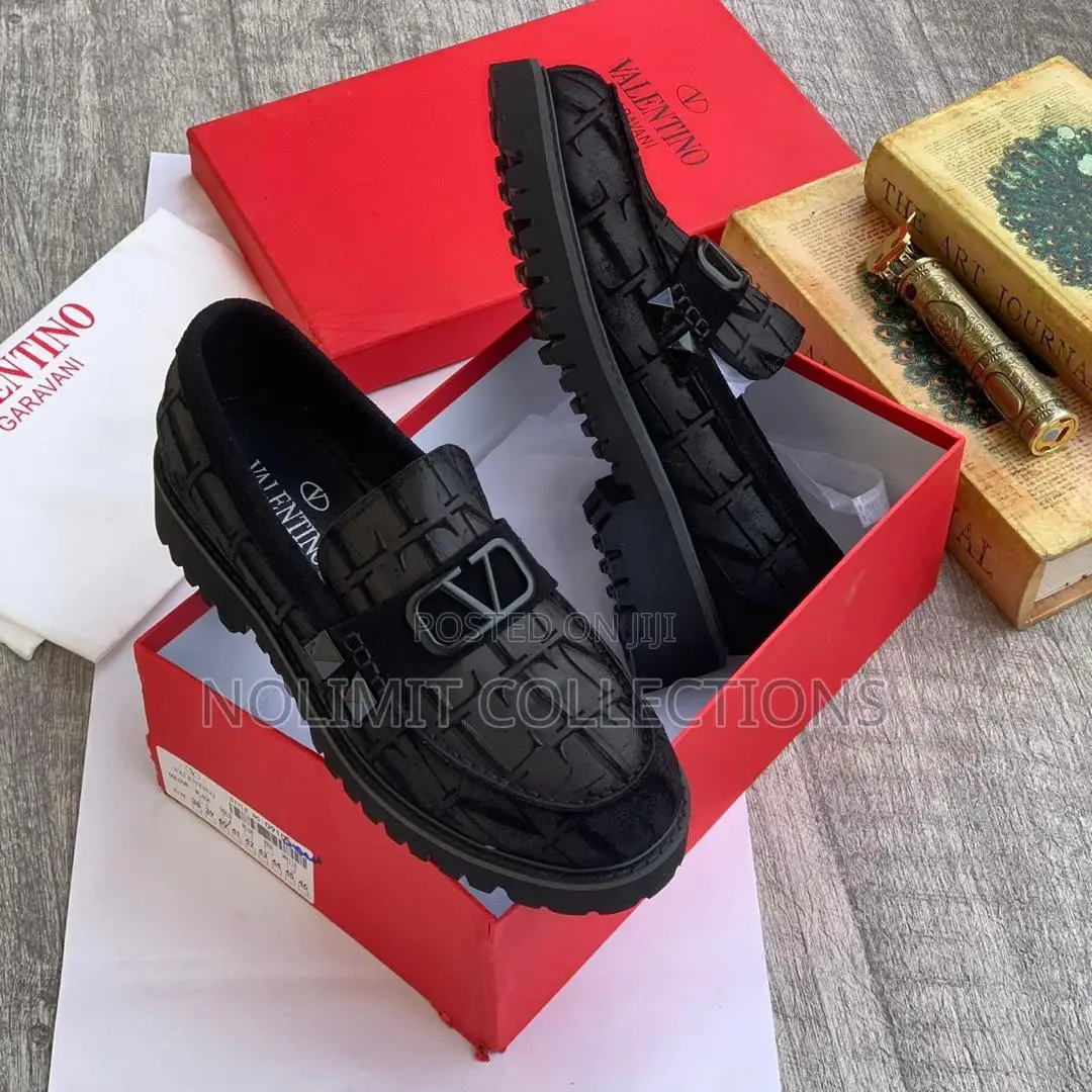 Valentino Patterned Loafers Shoe
