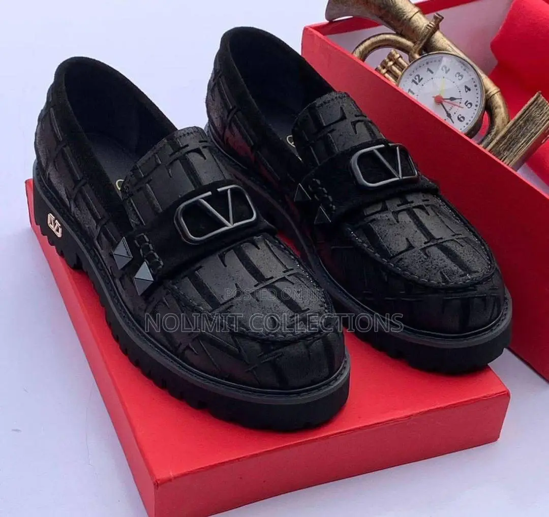 Valentino Patterned Loafers Shoe