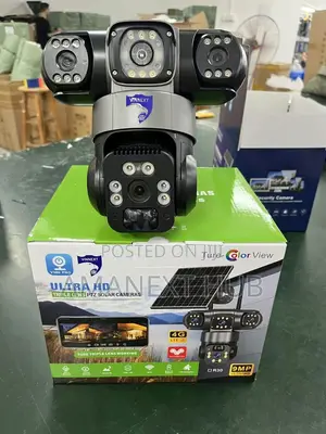 Real Triple Lens Camera With Solar Panel (Free 128gig Memory Card)