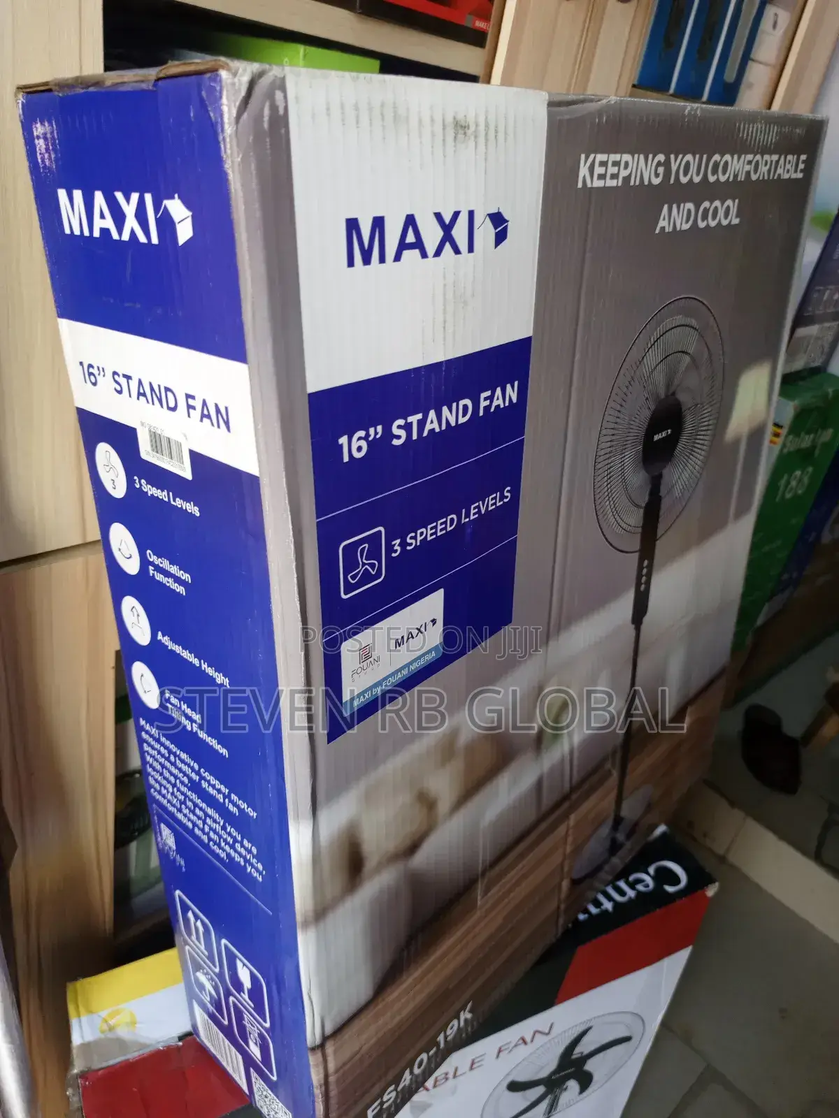 Maxi Standing Fan 16 Inch – Black (40-19mr)