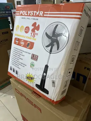 PVKL-1878busb Polystar Fan | 18-Inch Rechargeable With Usb Port