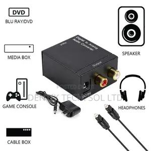 Digital to Analog Audio Converter + Optical Cable