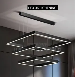 Unique Square Chandelier (Black)