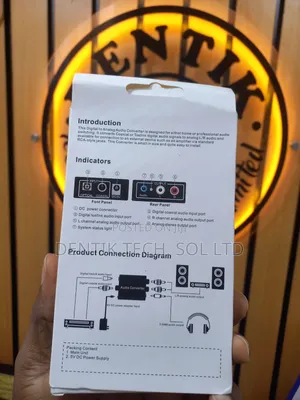 Digital to Analog Audio Converter + Optical Cable
