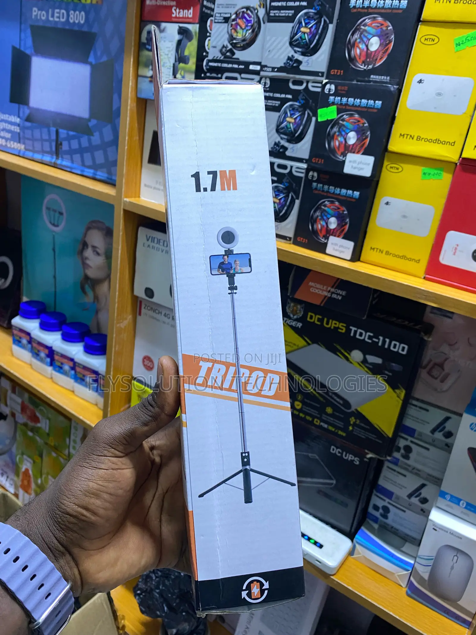 Ringlight Monopod Selfie Stick Tripod With Remote Double Fill Light