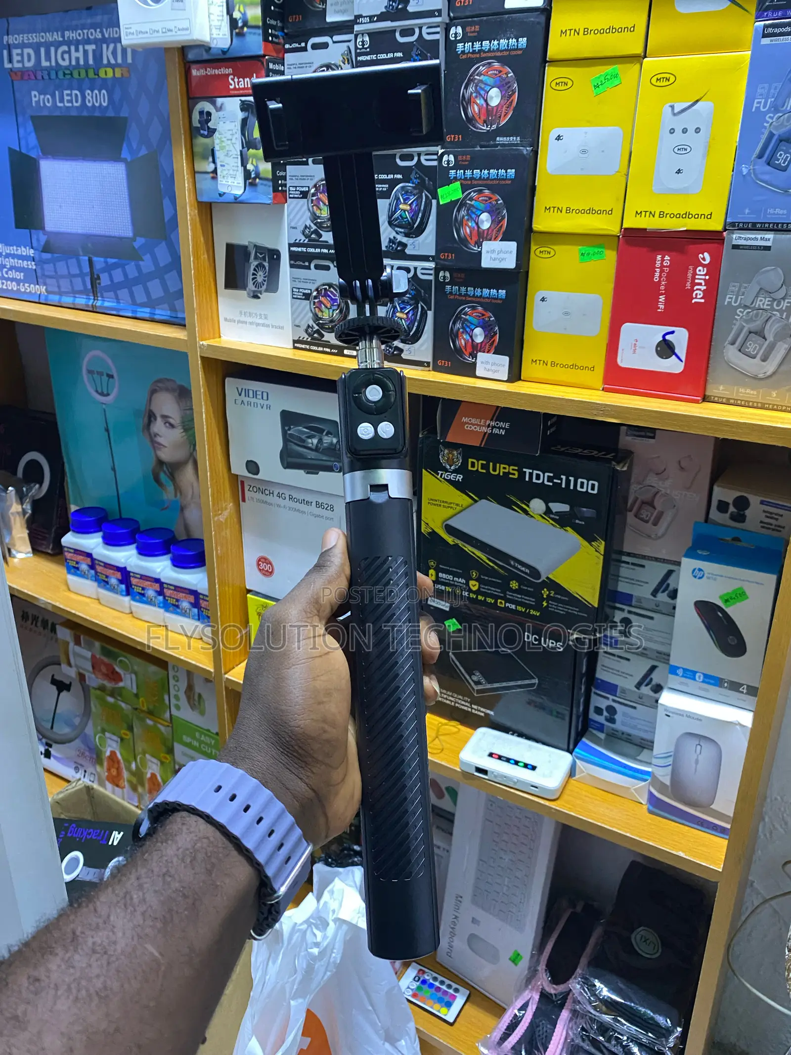Ringlight Monopod Selfie Stick Tripod With Remote Double Fill Light