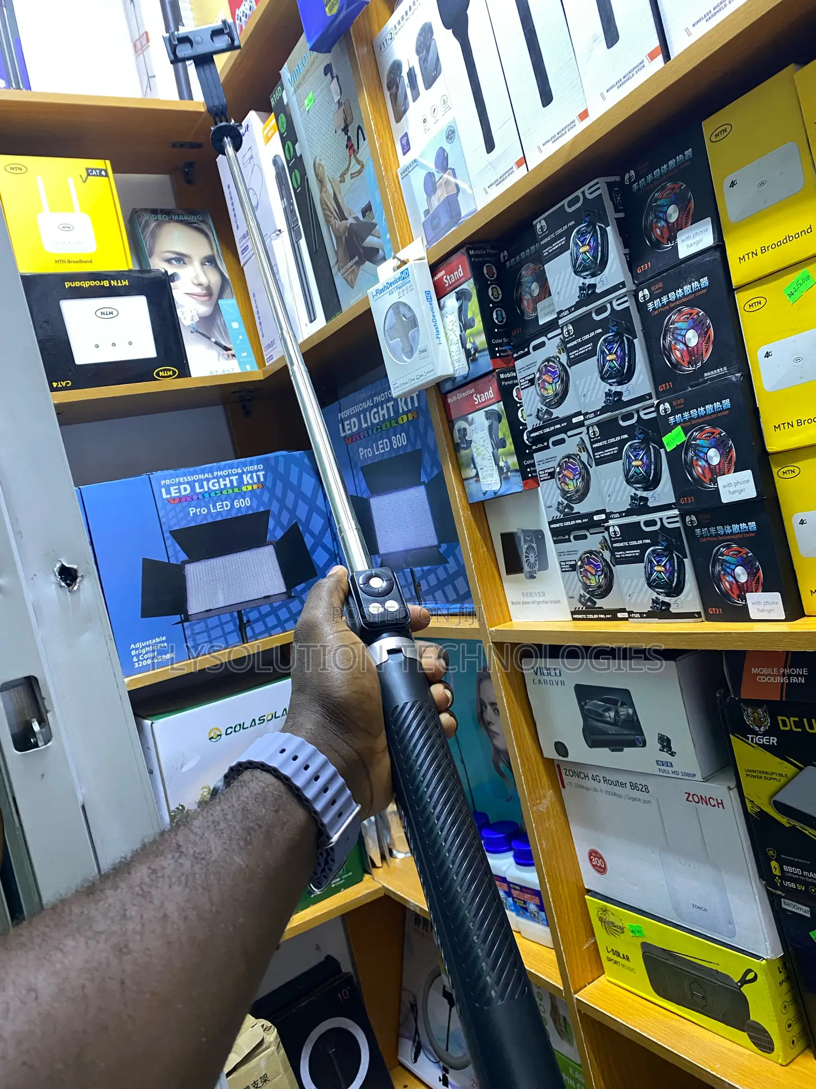 Ringlight Monopod Selfie Stick Tripod With Remote Double Fill Light