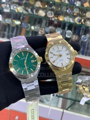 Citizen Silver Chain Watch (Green Face Dial)