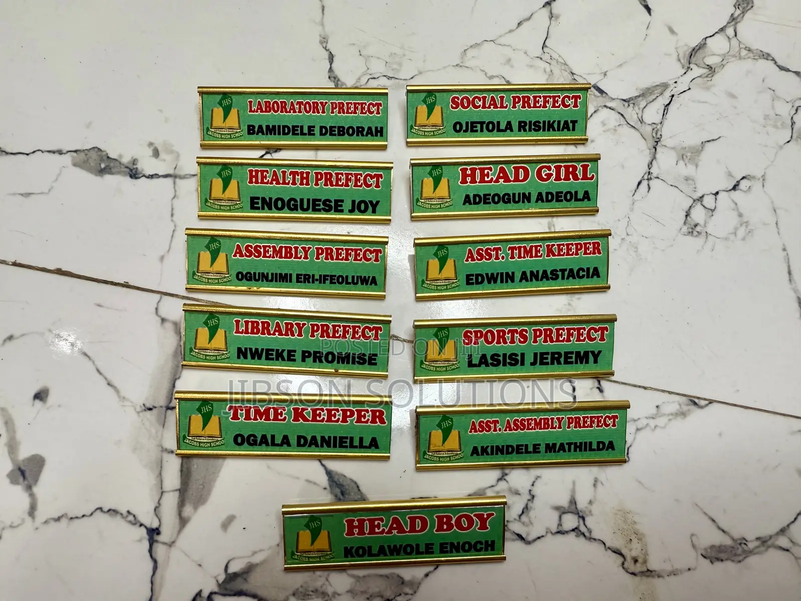 Staff & Prefect Tag Lapel