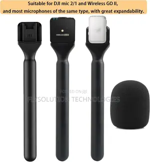 Mic Holder Shotgun Lapel Microphone Interview Lavalier Handheld Mic