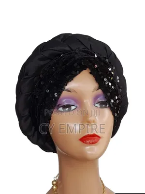 Silk Sequins 2 in 1 Turban