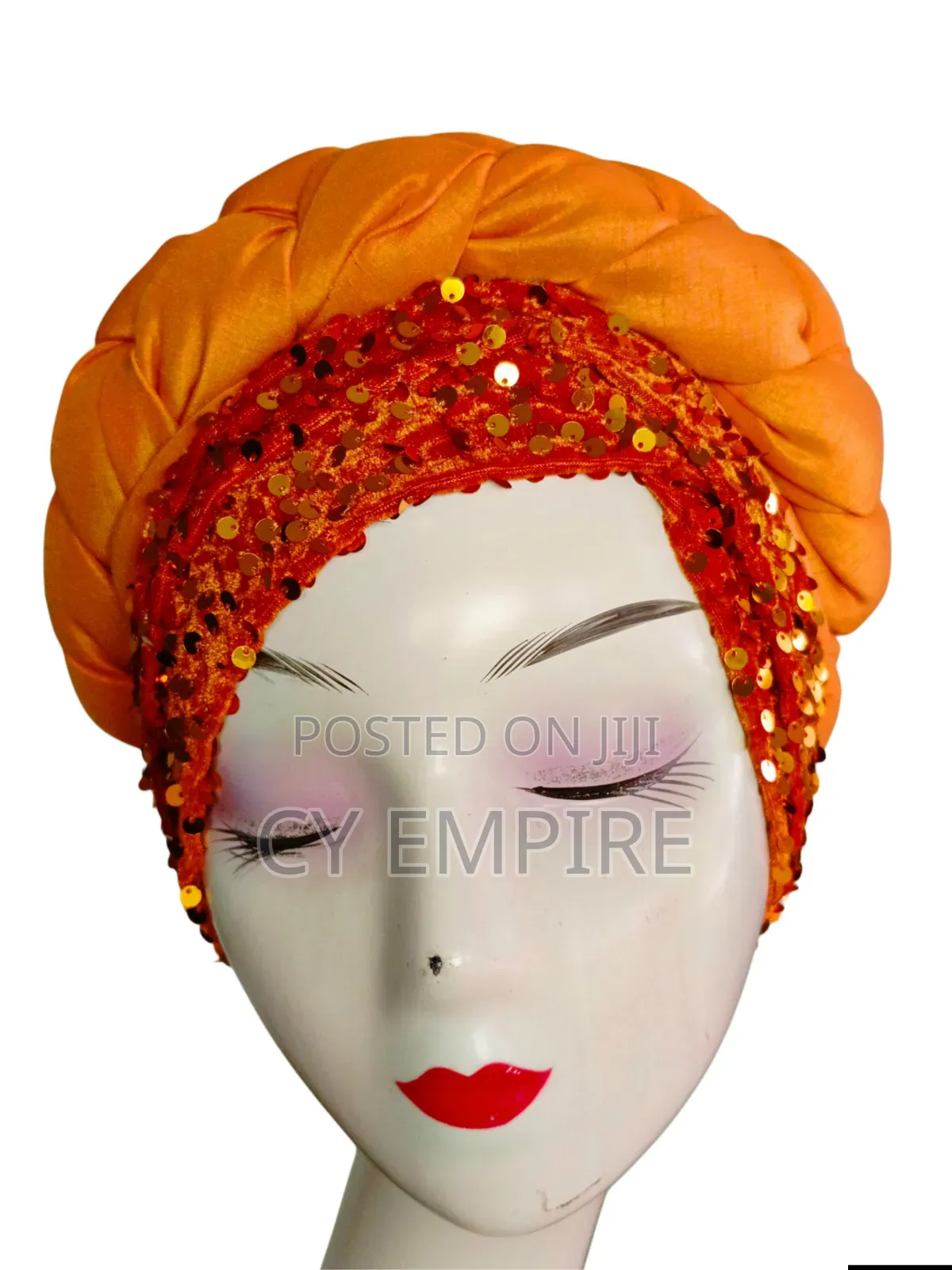 Silk Sequins 2 in 1 Turban
