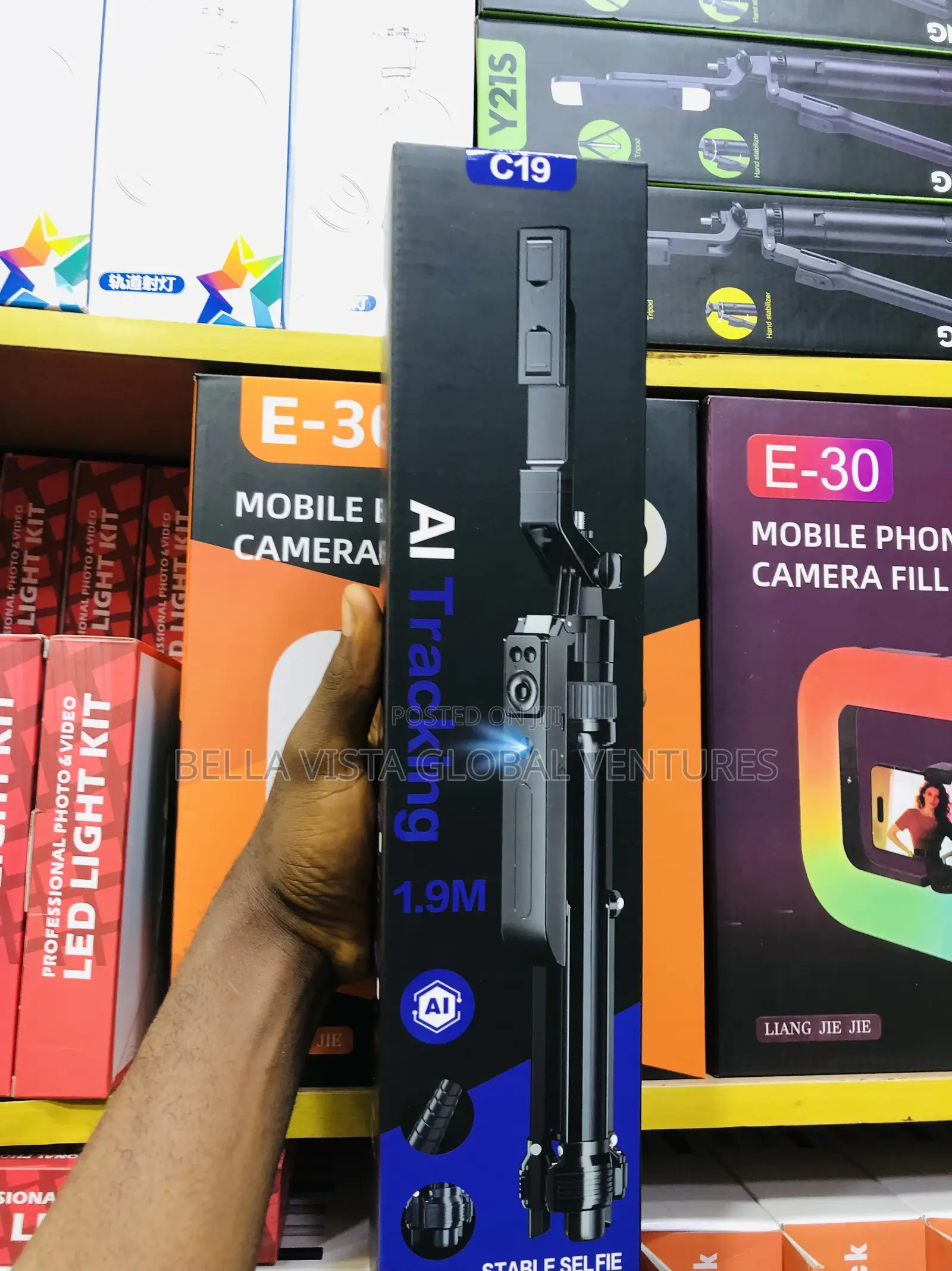 C19 1.9m Ai Face Tracking Selfie Stick Tripod Stand