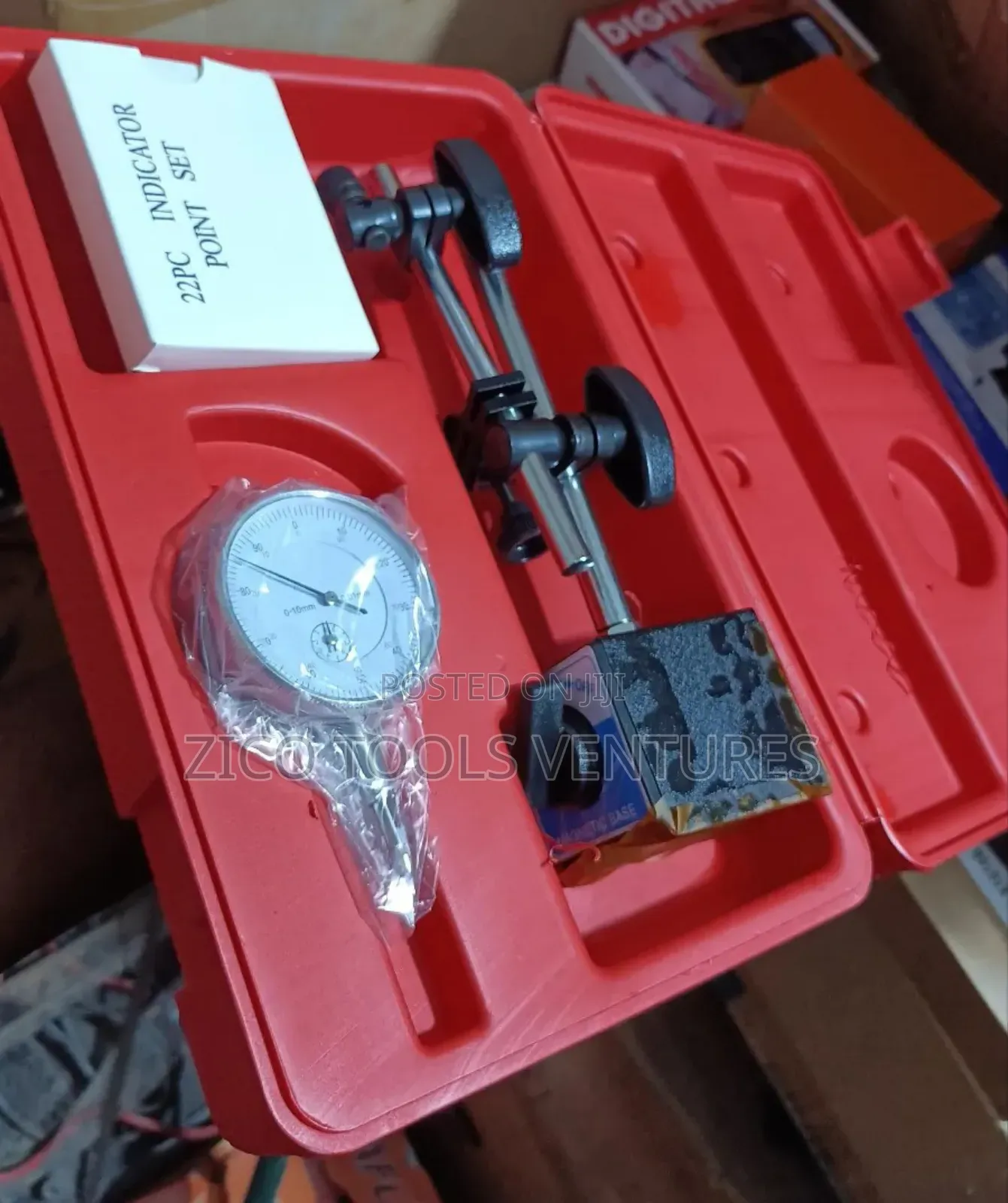 Dial Indicator With Magnetic Base Holder