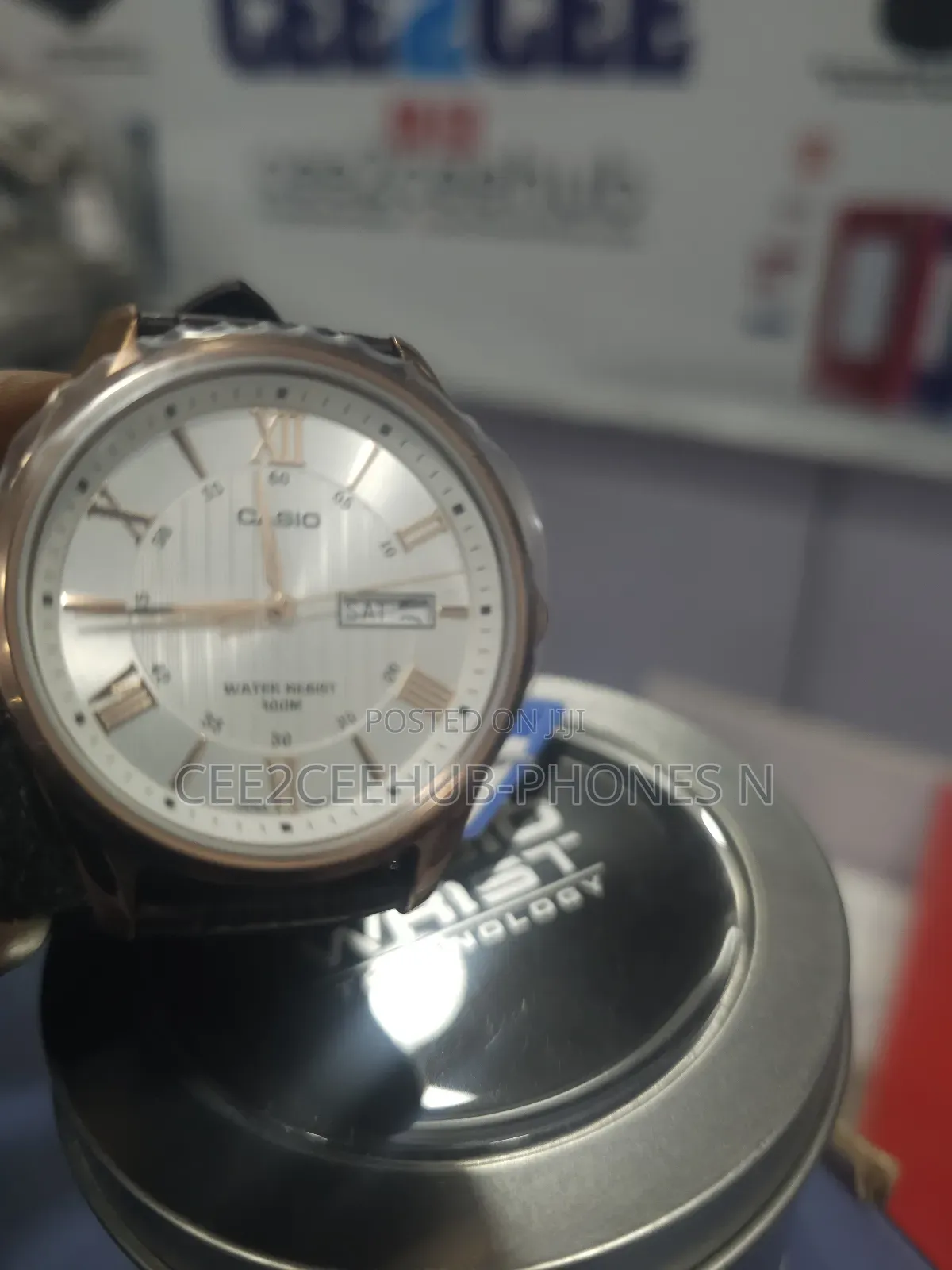 Original Casio Leather Wrist Watch With Date