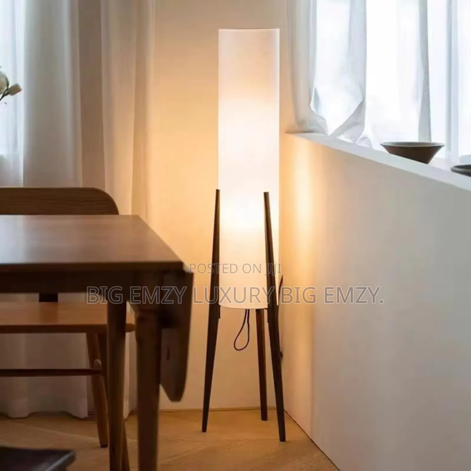 Orbis Wooden Sphere Floor Lamp.