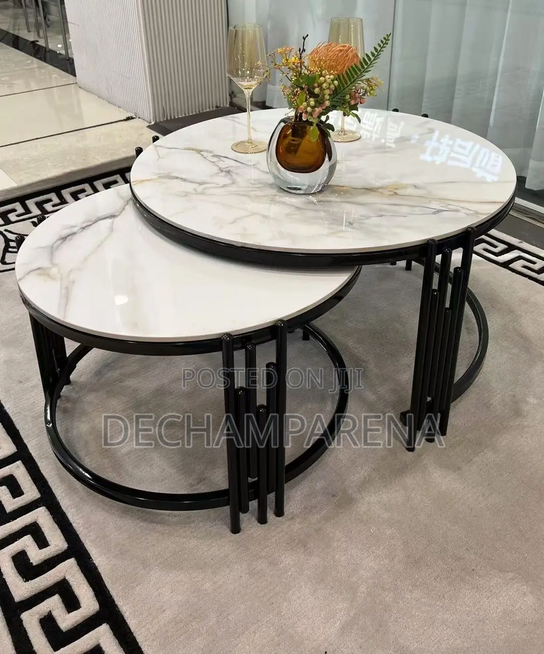 Black Frame Table Set