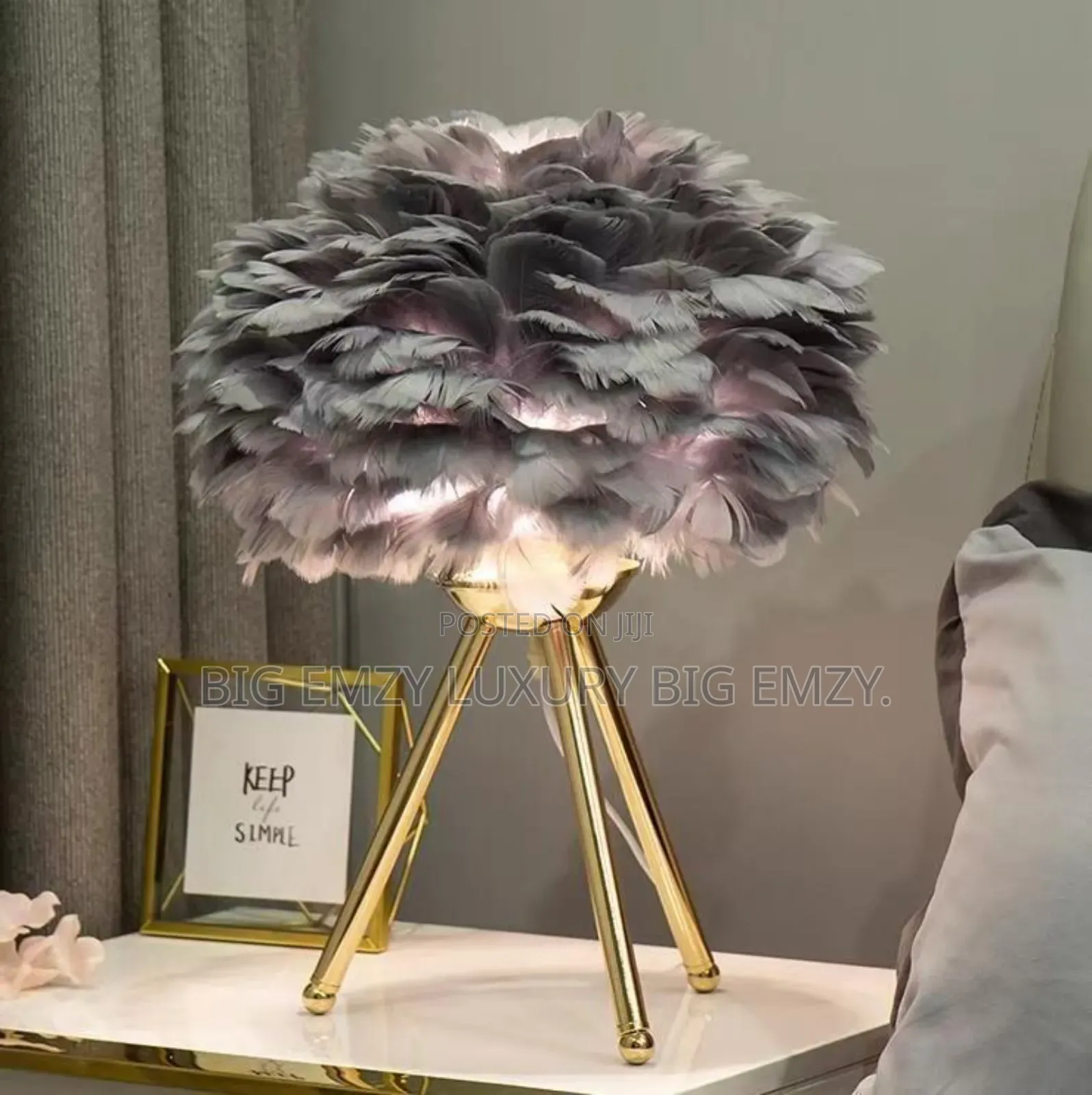 Feather Table Lamp or an Ostrich Feather Lamp.