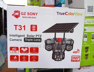 9mp Tripple Lens Hd Solar PTZ Camera, V380 App