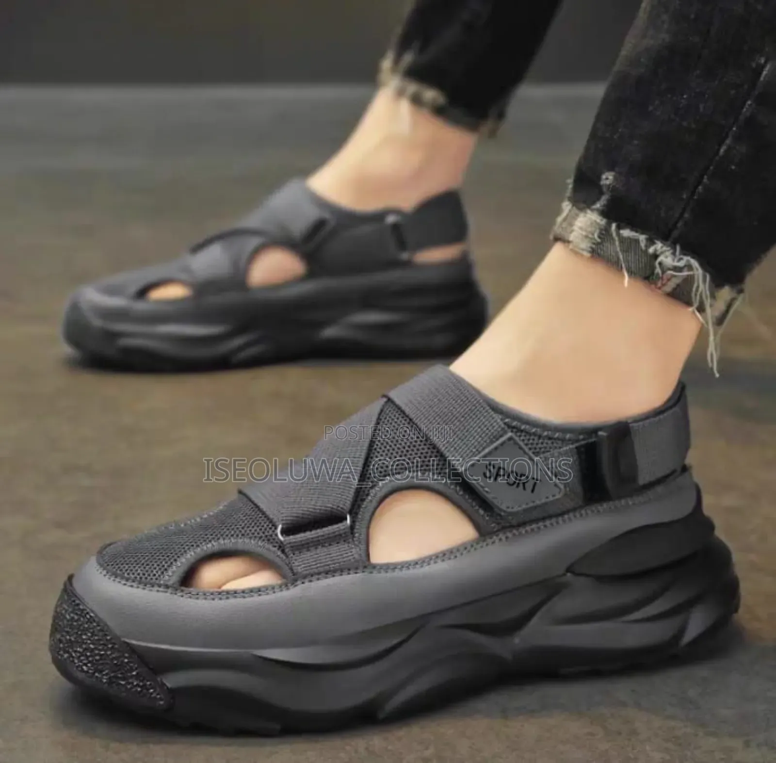 Sport Mesh Platform Sandals