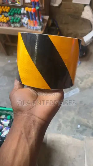 Black-and-yellow Reflective Hazard Tape