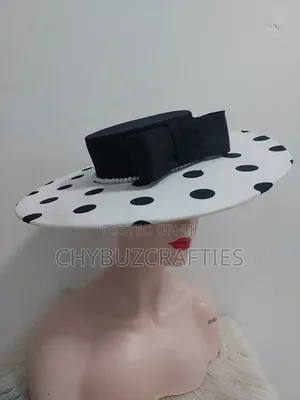 Polkadot Boater Hat