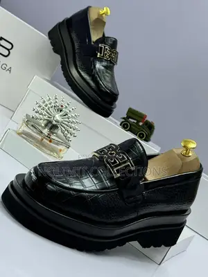 Croc Leather Balenciaga Leather Loafers Shoe