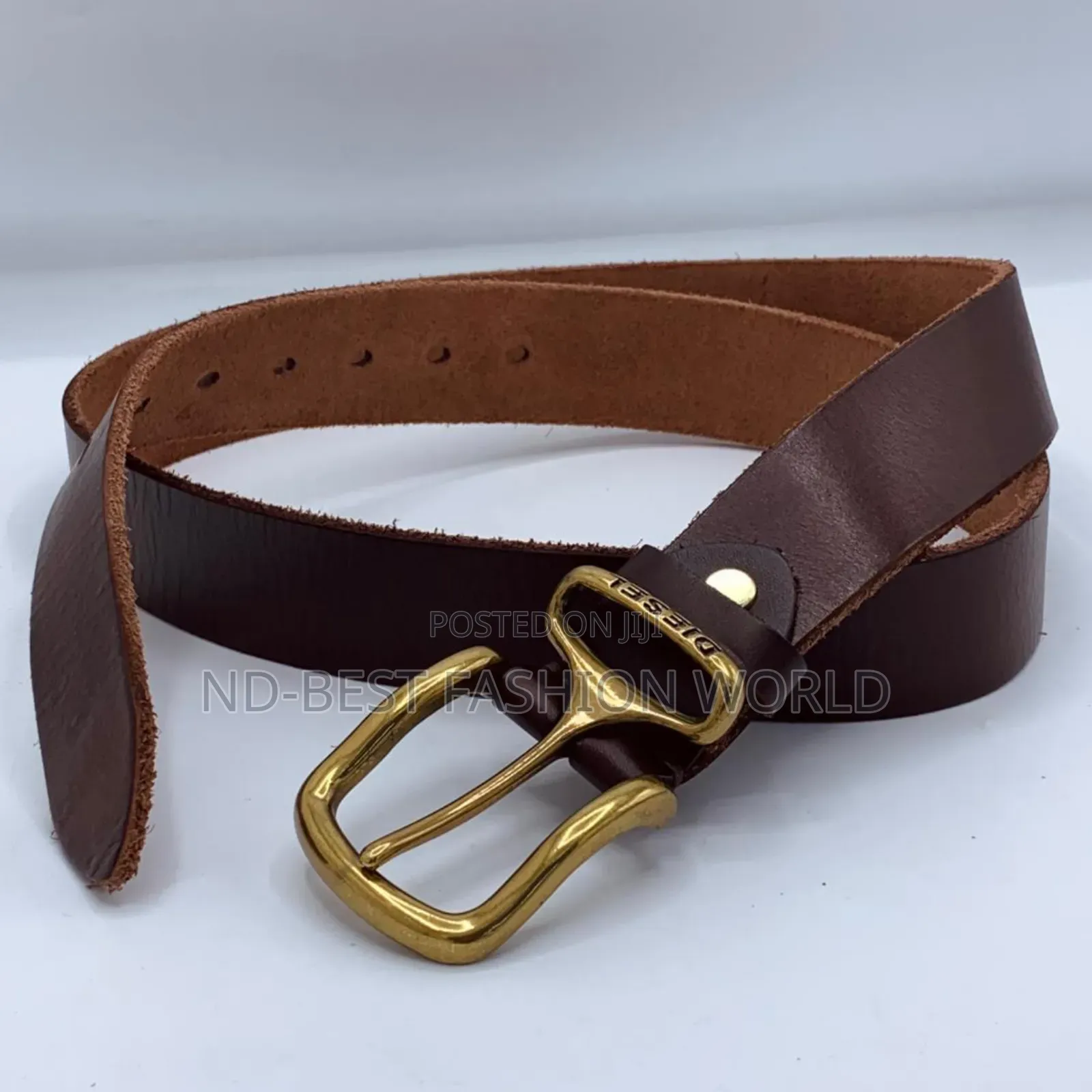 Brown Stock Leather Belt