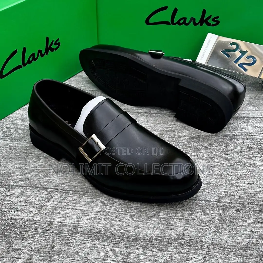Clarks Leather Monk Strap Shoe