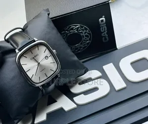 Casio Black - Leather - Unisex - Wristwatch 
