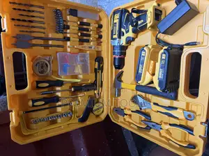 Carpentry Yellow Tools Set Cordless Plus Drill