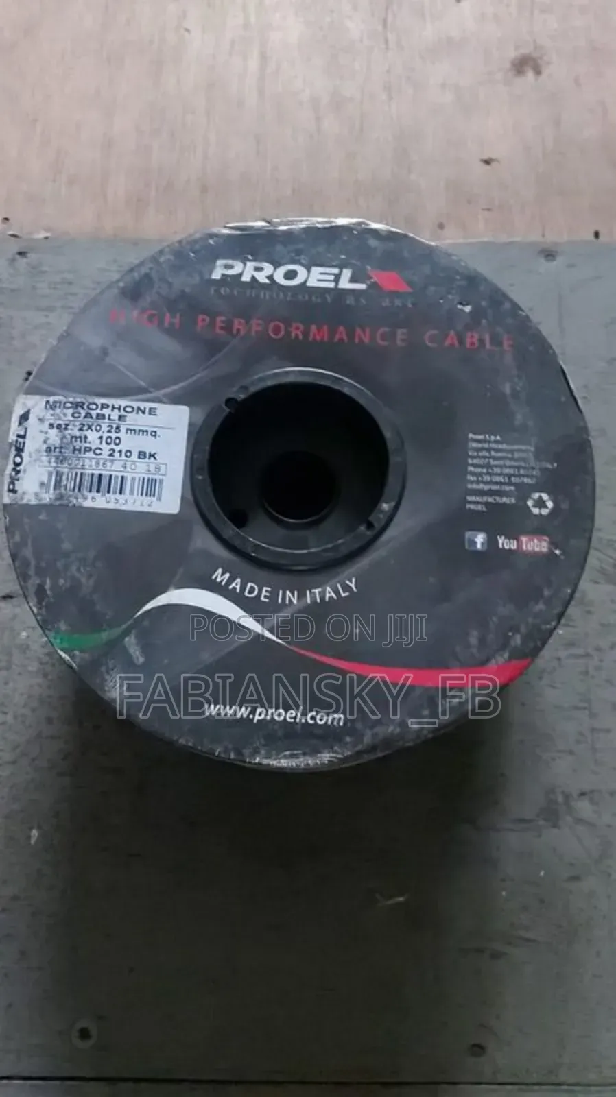 Original Professional Microphone Cable Proel Product Hpc610bk