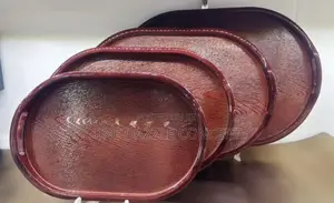 Red Copper Oval Tray