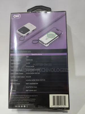 Oh Mobility Power Bank 10000mah Model Ho5.