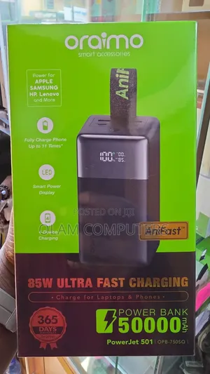 Oraimo 85w Ultra Fast Charging: Charger for Laptops and Phones