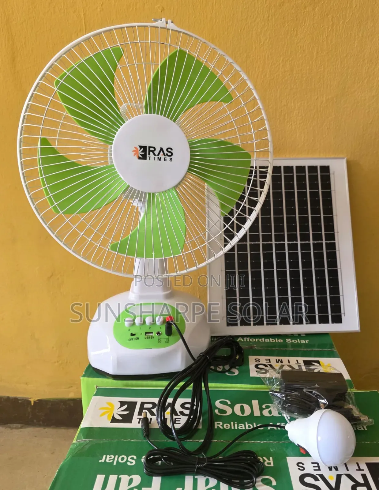 Rechargeable Solar Table Fan