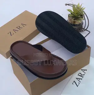 Zara Mens Leather Slippers