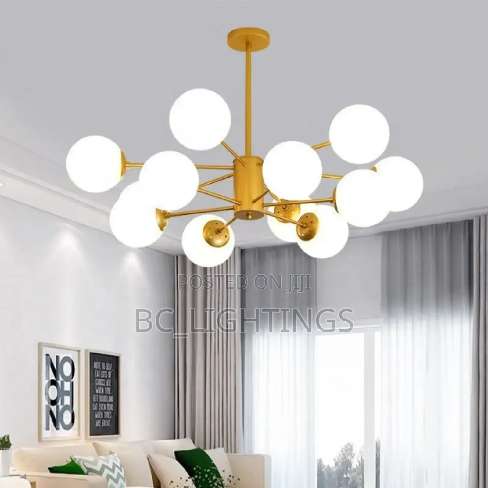Modern Frosted Glass Chandelier Light