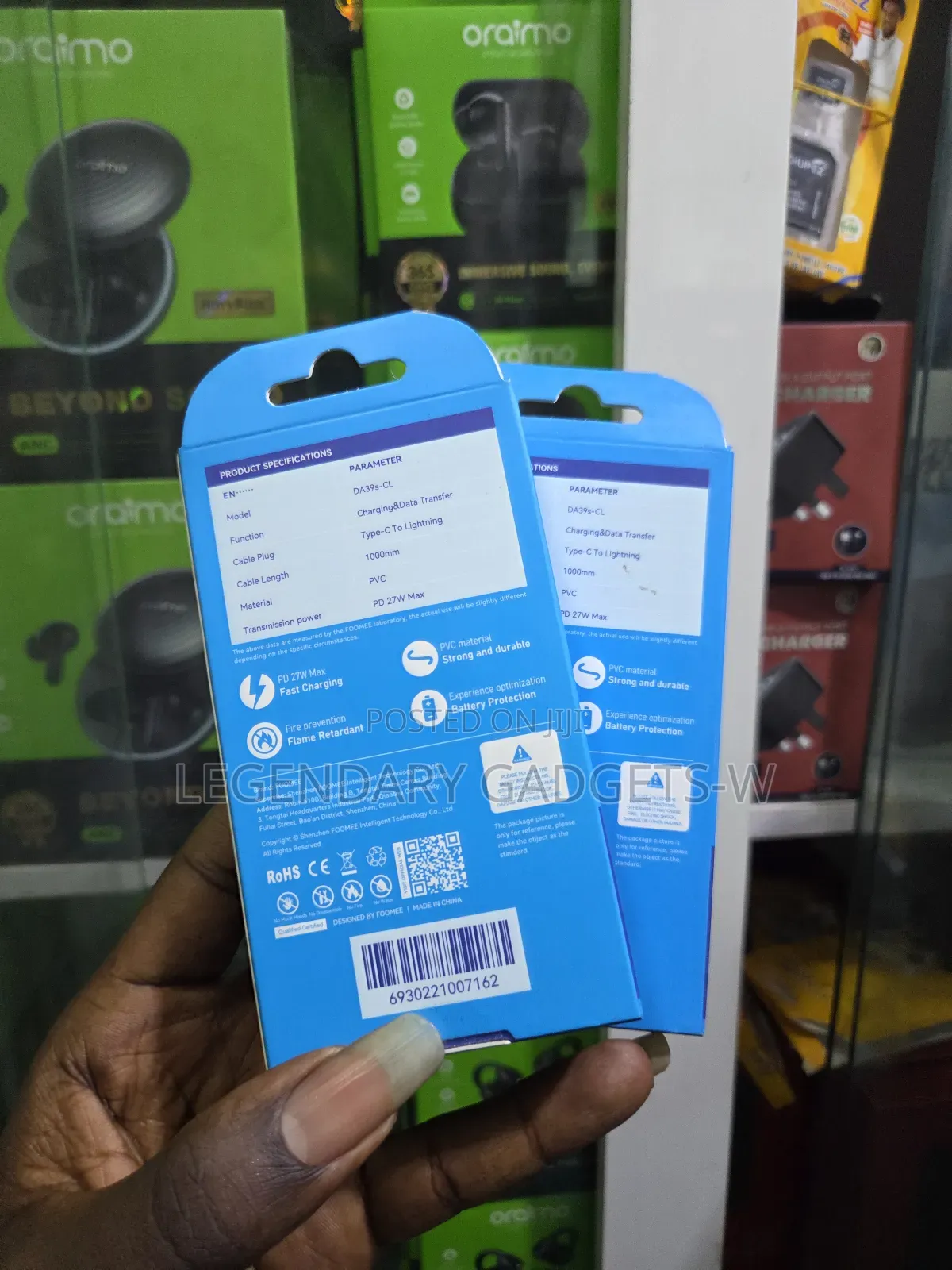 Foomee 1m Cable 27w Type-c To Lightning Cable