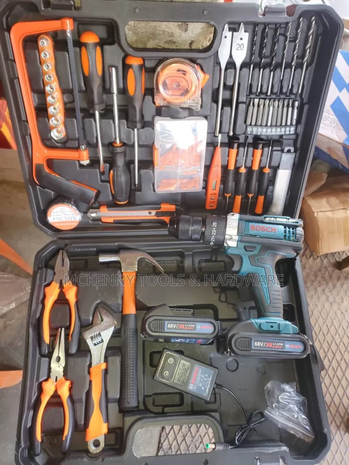 Bosch Cordless Drill And A Comprehensive Tool Kit
