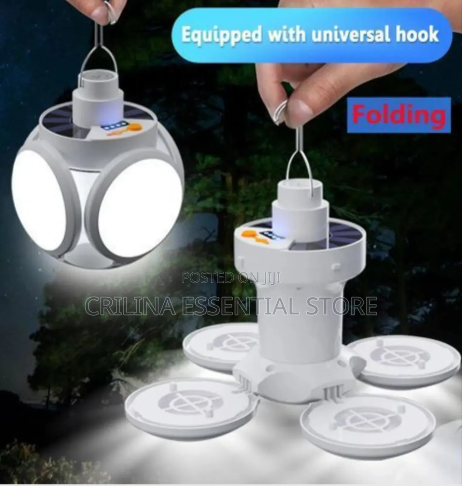 Solar Led Charging Foldable Emergency Lighting Camping Lamp