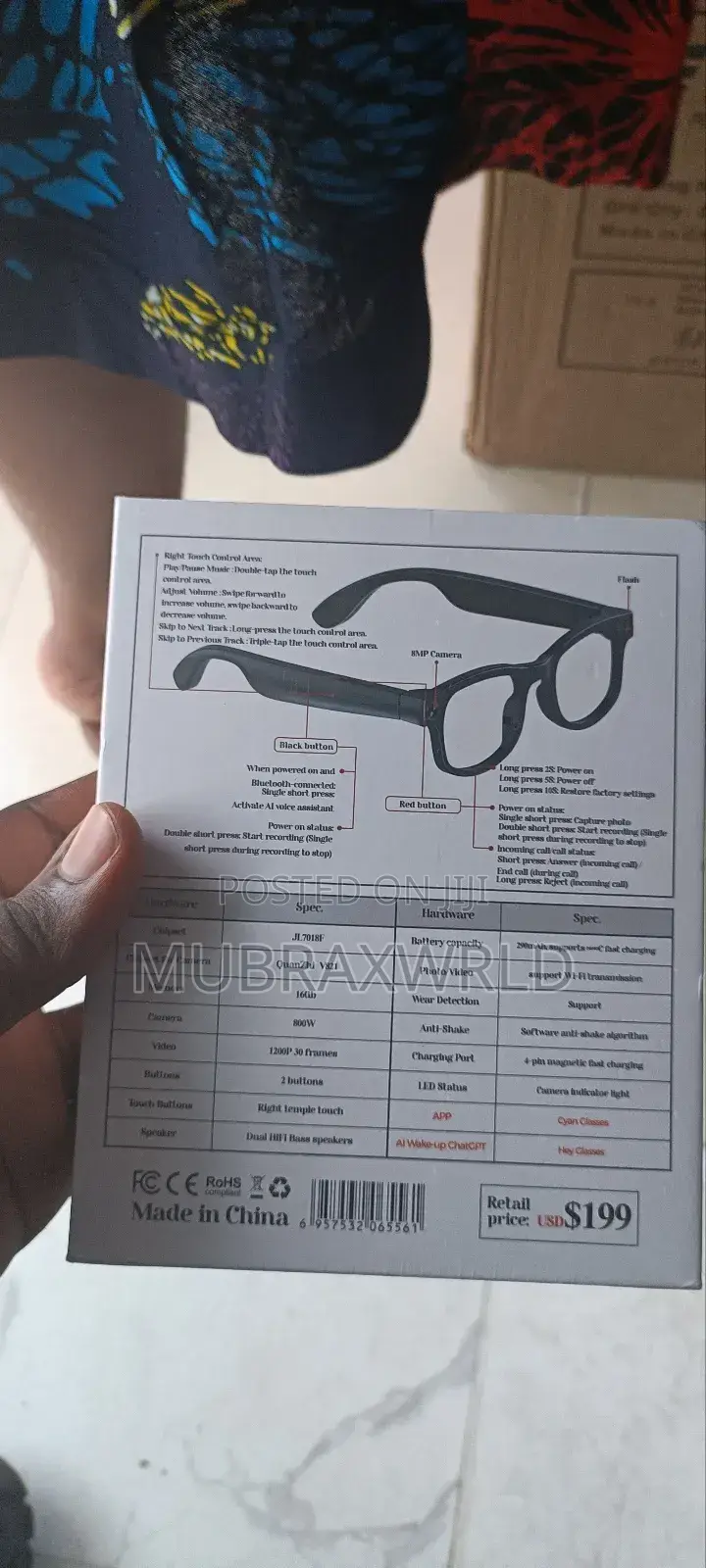Camera Smart Glasses Aimb-G1