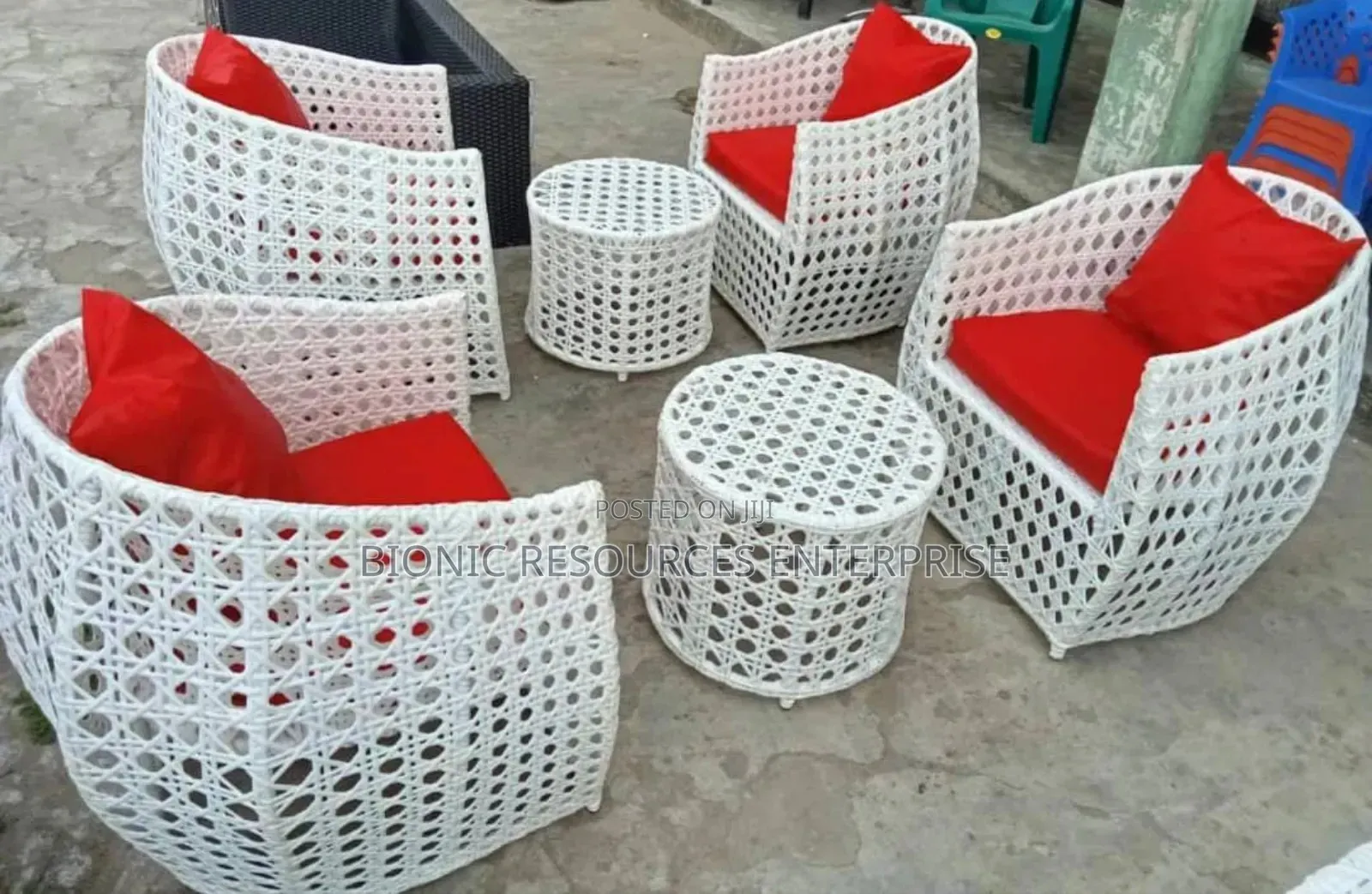 Rattan Chair and Table