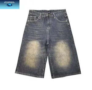 Men’S Wide-Leg Denim Shorts