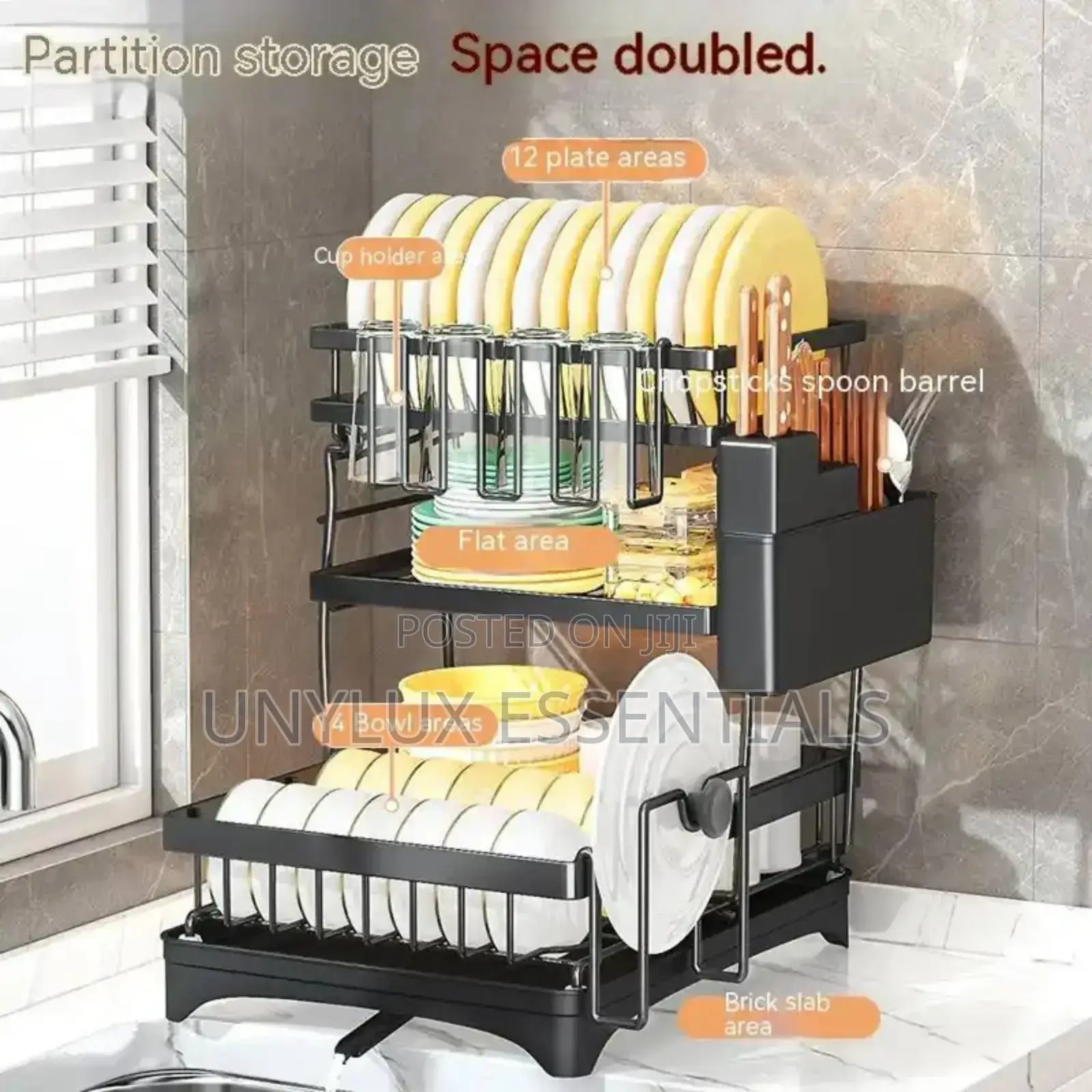 3tiers Kitchen Dish Drainer Rack