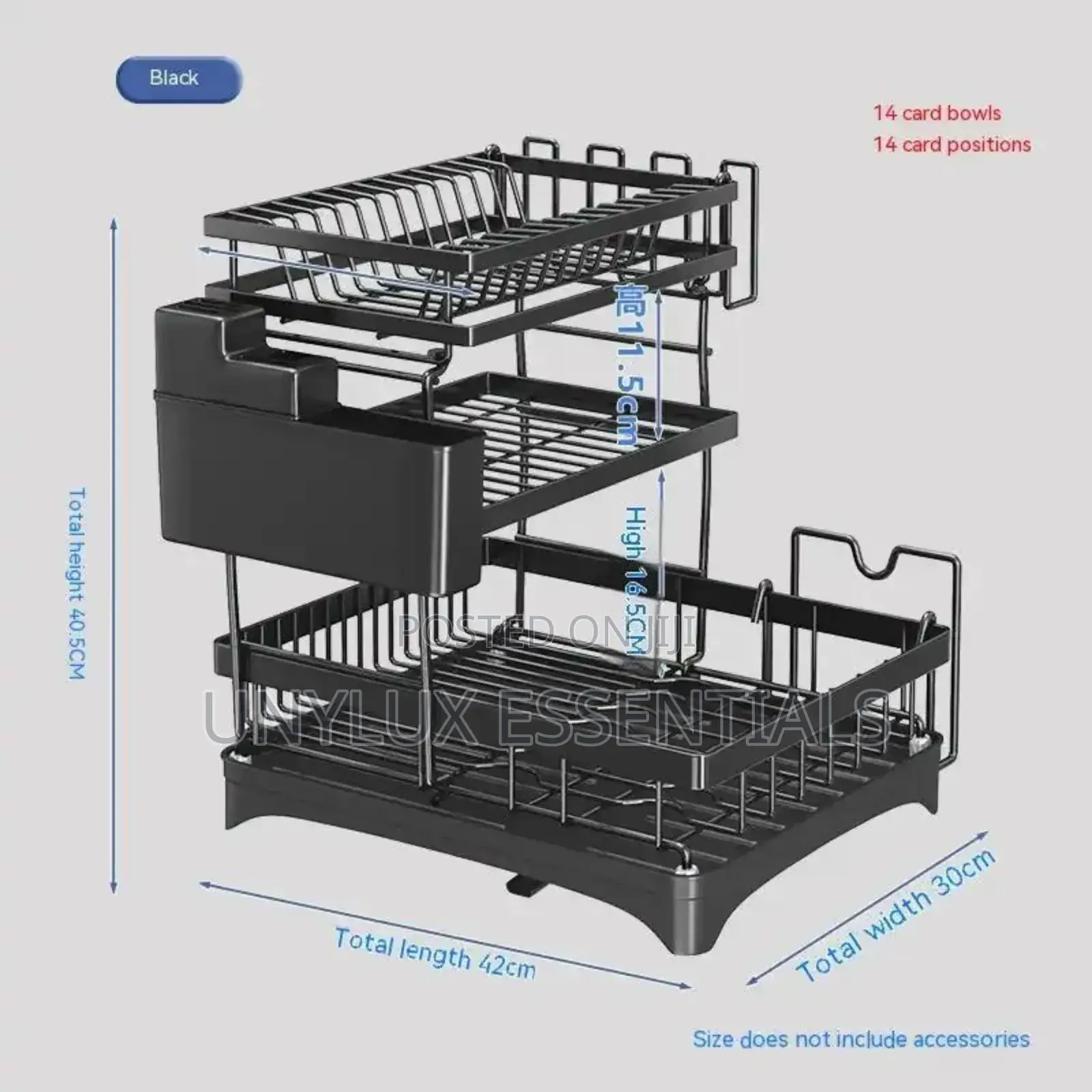 3tiers Kitchen Dish Drainer Rack