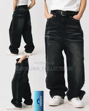 High Quality Men's Baggy Bling Denim Pants