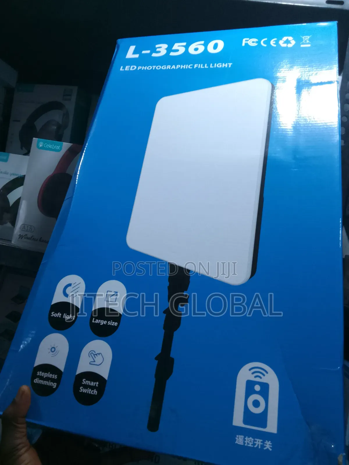 L3560 Led Panel Light With Tripod Stand Remote Control