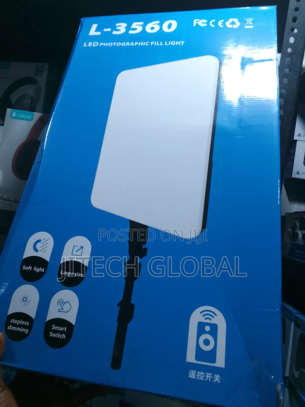 L3560 Led Panel Light With Tripod Stand Remote Control